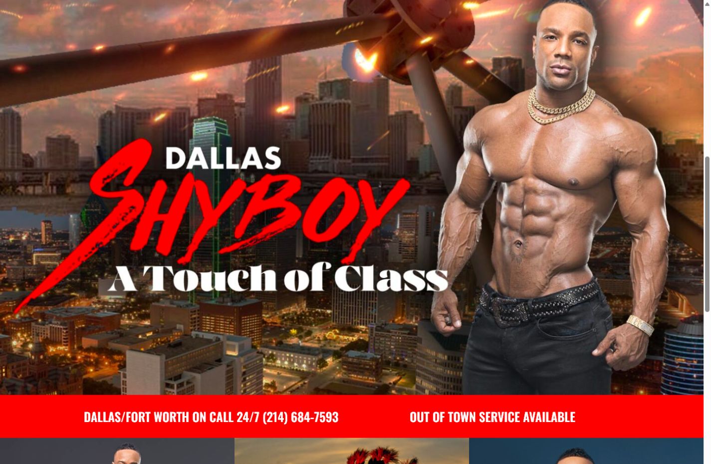 Dallas Shyboy website before redesign