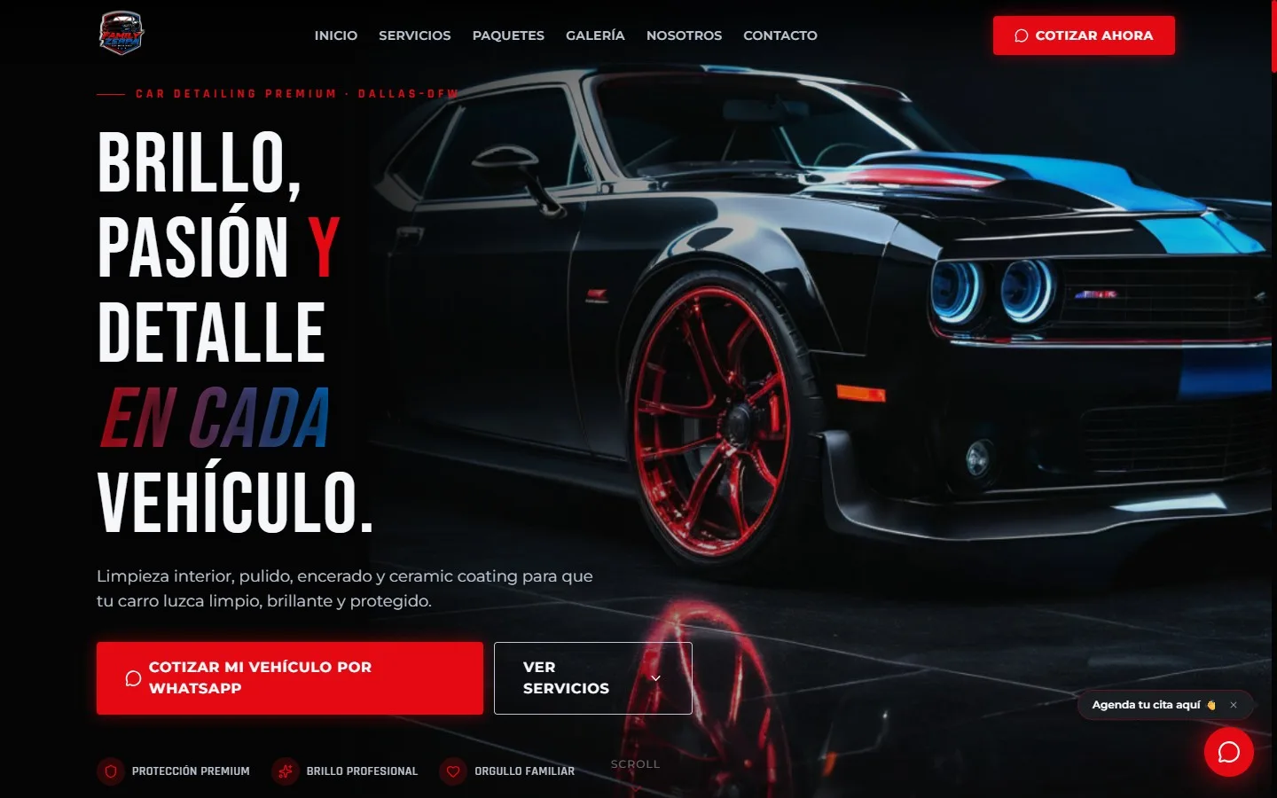 Published local business website used as an example of a P2L first-impression review