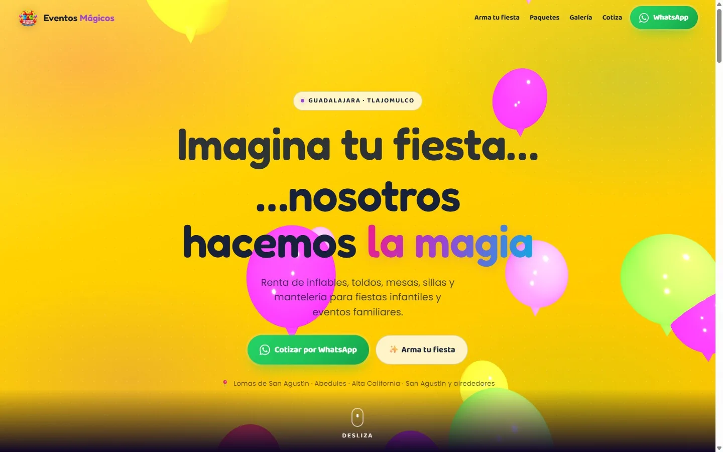 Luisa Eventos Magicos website